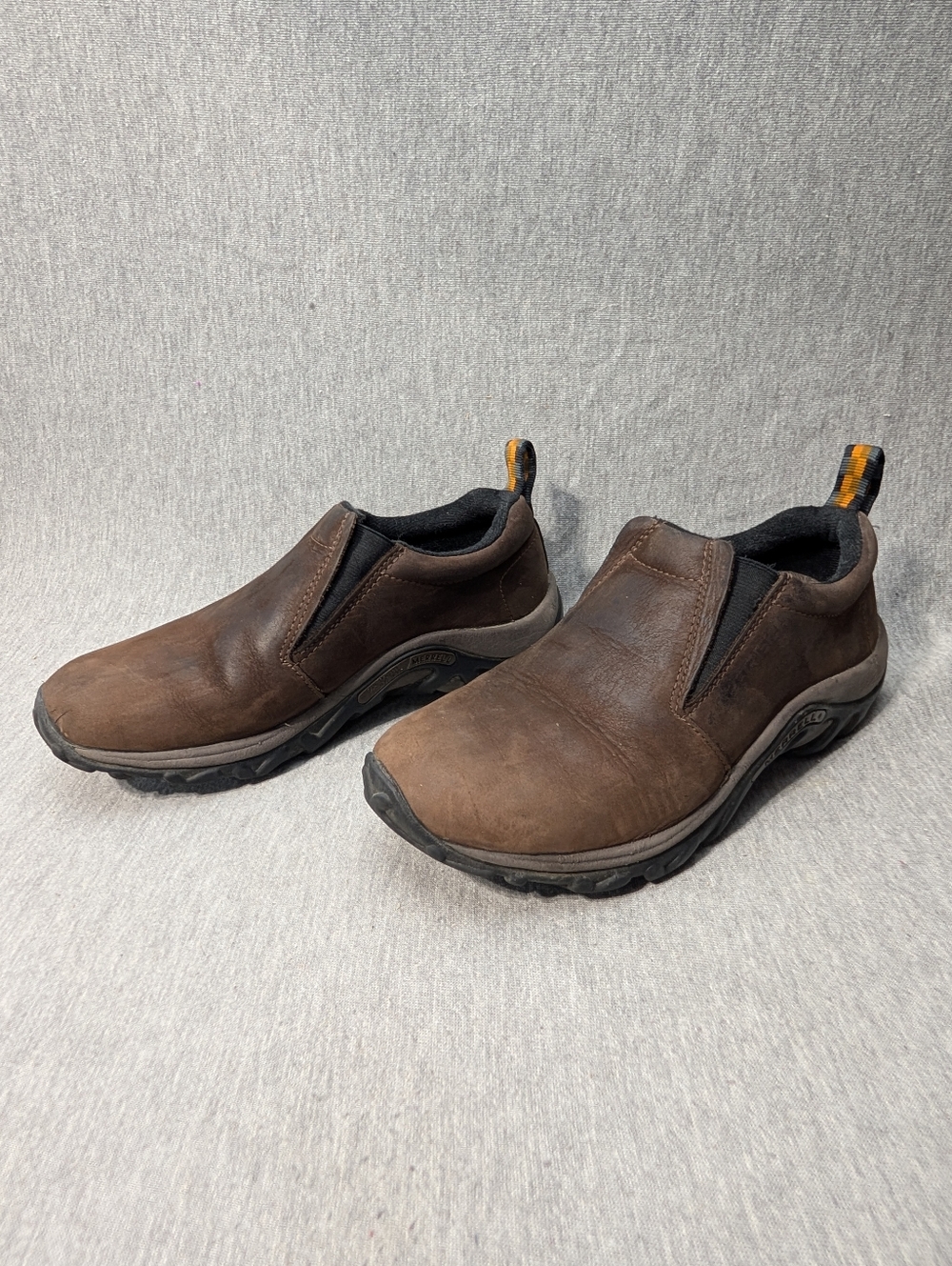 Merrell Jungle Moc Shoes Women's 7 Nubuck Brown Leather Slip On